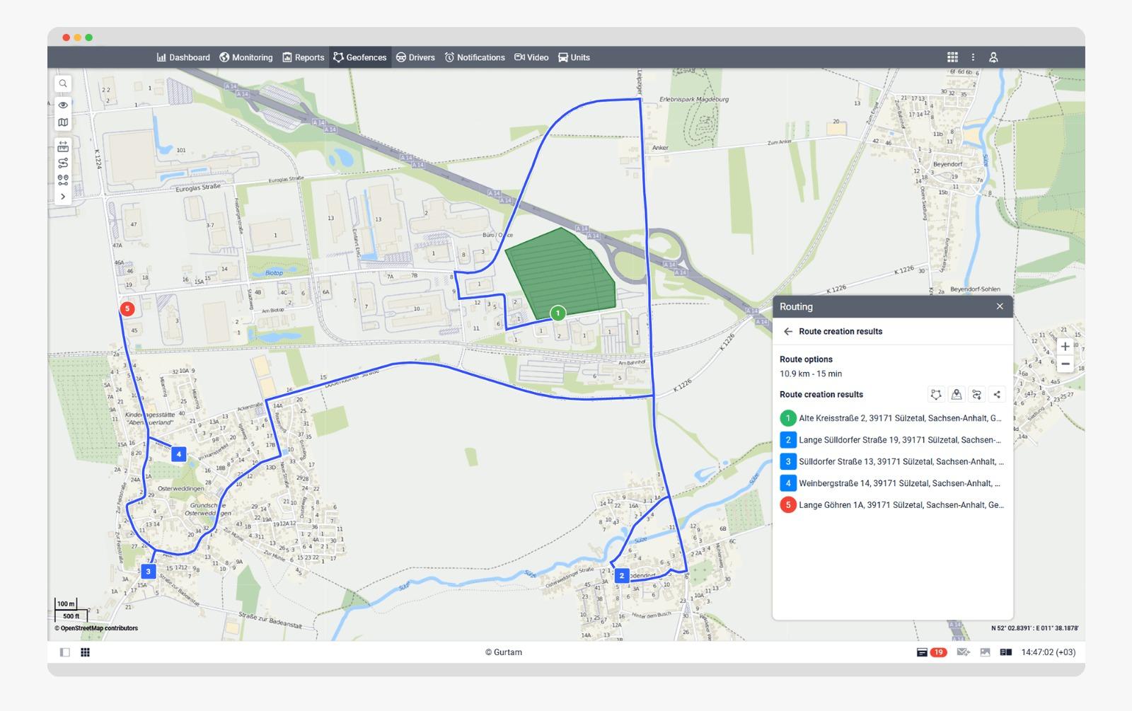 Ruteo y planificación de recorridos en la plataforma Aries Telcom
