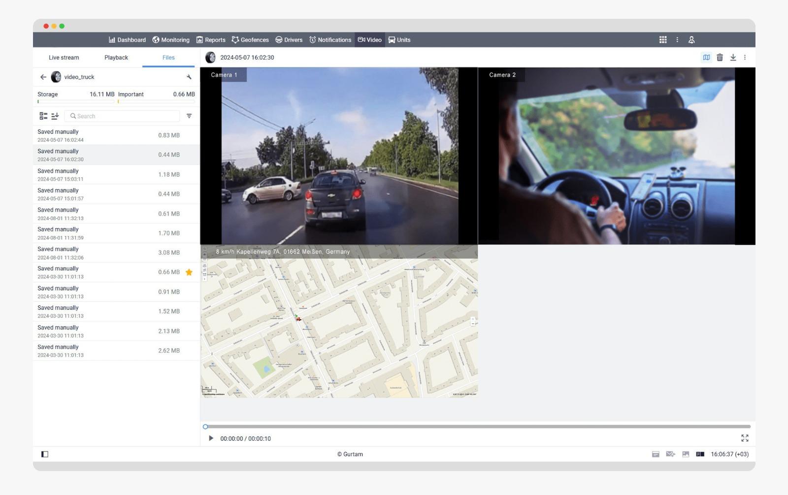 Grabación y consulta de video (CCTV/MDVR) en la plataforma Aries Telcom